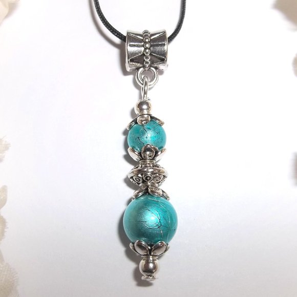 Necklace, Beaded Necklace, Turquoise Blue Necklace, Blue Necklace, NWT A097 - Picture 1 of 8